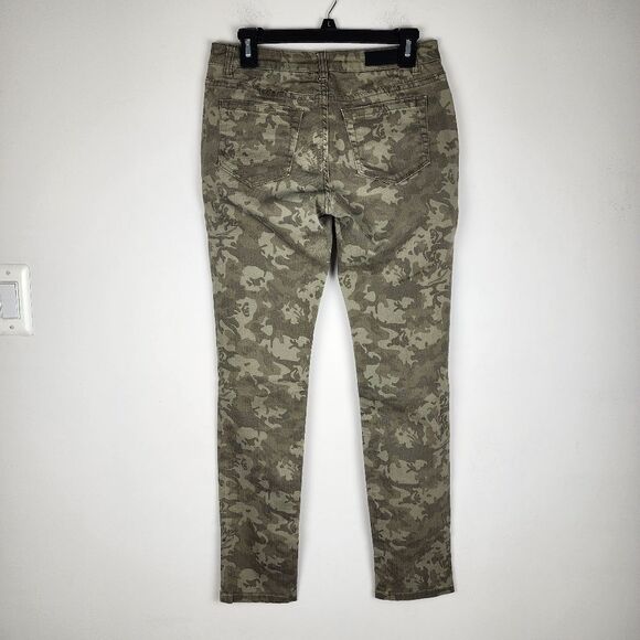 Kenneth Cole Reaction Camo Skinny Jeans Olive Green Army Green Size 27 - Picture 3 of 16